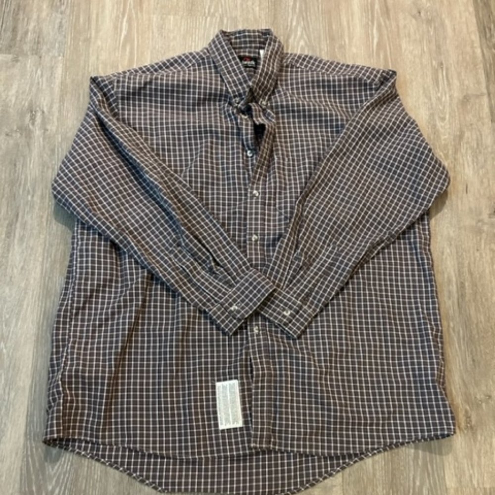 MEN’S BULWARK LONG SLEEVE PLAID SHIRT FR FIRE RETARDENT